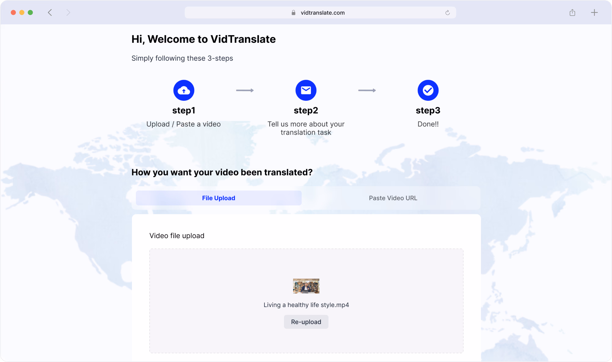 VidTranslate workflow